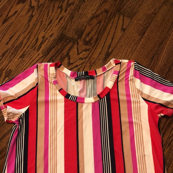 Boutique Dress NWOT Striped (Acting Pro) Small - Picture 2 of 5